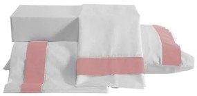 Jogo de Cama Rosê Queen 4 Peças