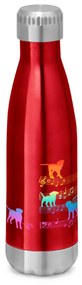 Garrafa Térmica Inox Brilhante 510 ml Cachorro Musical Arco Iris - Vermelho