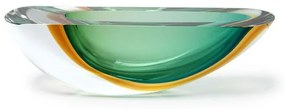 Canoa 160 MS Bicolor Verde com Âmbar Murano Cristais Cadoro