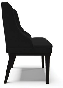 Kit 06 Cadeiras de Jantar Liz Linho Base Fixa Madeira Preto - D'Rossi - A79 Preto