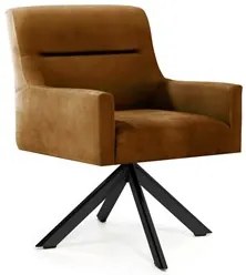 Poltrona Decorativa Giratória Base Eiffel Preto Angel Veludo C-262 Lar
