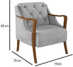 Kit Namoradeira 135cm e 2 Poltronas Decorativas Capitonê Lapa M22 Velu