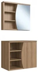 Gabinete de Banheiro 70cm Para Cuba e Espelheira Luanda Mel F10 - Mpoz