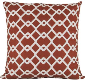 Capa almofada LYON Veludo estampado Geométrico Terracota 50x50cm