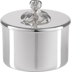 Porta Algodão Prata P/ Lavabo - Prata