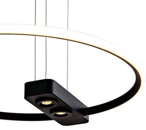 Pendente Byte Redondo Ø60X5Cm Led 41W 3000K Bivolt Alumínio Preto - Us...