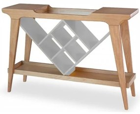 Aparador Bar Penha Garrafeiro Branco Corpo Amêndoa 130cm - 34042 Sun House