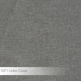 Kit 2 Cadeiras de Jantar Decorativa Base Aço Preto Luigi Linho Cinza G17 - Gran Belo