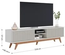 Rack Bancada Para TV 75 Pol. Martires C05 Off White - Mpozenato