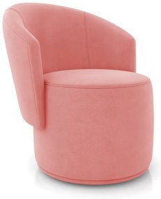 Poltrona Decorativa Orgânica Fixa para Sala Kit 2 Malu Suede M11 - D'Rossi - Rose