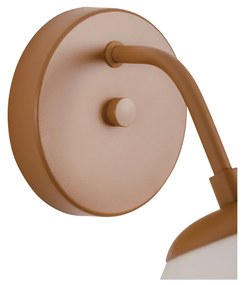 Arandela Pipoca 12X21X16Cm 1Xg9 / Globo Ø12Cm | Usina 16741/1 (MR-T - Marrom Texturizado, AMBAR)