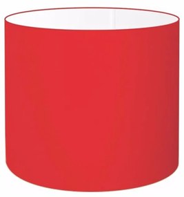 Cúpula Abajur Cilíndrica Cp-8009 Ø25x20cm Vermelho