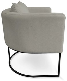 Poltrona Paola Linho Base Metálica Preto D03 - D'Rossi  - A26 Grafite