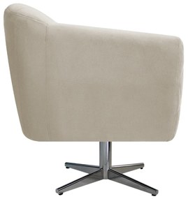 Kit 02 Poltronas Grazi Base Giratória de Metal Suede - ADJ Decor