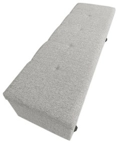 Calçadeira Baú Solteiro 90cm Marselha Linho Cinza - Sheep Estofados - Cinza
