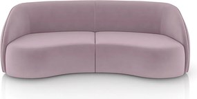 Sofá Decorativo Sala de Estar Bipartido 288cm Clarke Veludo Rosê G45 - Gran Belo