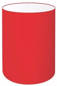 Cúpula Abajur Cilíndrica Cp-7004 Ø15x25cm Vermelho