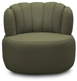 Kit 2 Poltronas Decorativas Mariele Sala de Estar Base Giratória em Aço Couro Fendi G88 - Gran Belo