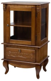 Cristaleira Country com Gaveta e Vidros Laterais 1060 x 580 - Wood Prime TA 29494