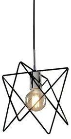 Pendente Retangular Aramado Porta Soquete 20X20X30Cm 1 X E27 Metal |Ol... (GRAFITE)