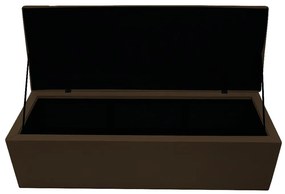 Recamier Baú Estofada Mel 160 cm Queen Size Com Capitonê Suede Marrom - ADJ Decor