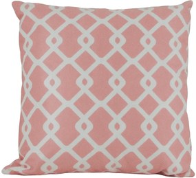 Capa almofada LYON Veludo estampado Geométrico rosa 43x43cm