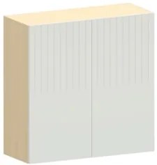 Armário de Cozinha 80cm 2 Portas Pierre Carvalho/Cinza L01 - Mpozenato