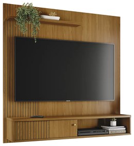 Painel TV 65 Pol 161cm Bancada Suspensa para Sala Dorema M20 - D'Rossi - Cumaru