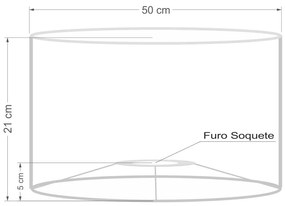 Cúpula abajur cilíndrica cp-8023 Ø50x21cm verde folha