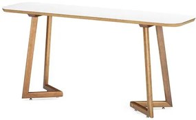 Aparador Sasha Tampo Vidro Off White e Base Amêndoa 160cm - 77075 Sun House