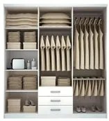 Guarda Roupa Caju 6 Portas de Abrir Branco - Henn