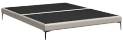 Cama Queen Base Box 158cm Pés Ferro Susano Sintético Bege Z04 - Mpozen