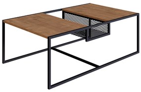 Mesa de Centro New 100 cm Vermont e Preto - D'Rossi