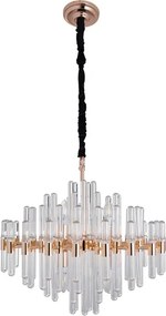 Pendente Vidro Metal Ouro Francês Copenhage