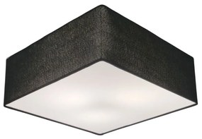 Plafon Quadrado Md-3001 Cúpula em Tecido 35x35x12cm Preto - Bivolt