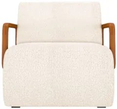 Poltrona Decorativa Orgânica para Sala Belarus Z08 Boucle Bege - Mpoze