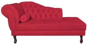 Recamier Diana 160cm Lado Direito Suede Vermelho - ADJ Decor