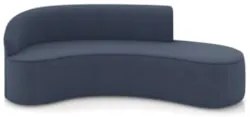 Sofá 4 Lugares Para Sala 220cm Orgânico Wendi Suede Azul Marinho I01