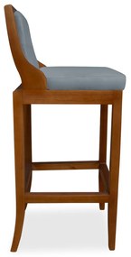 Banqueta Decorativa Josi Veludo Cinza
