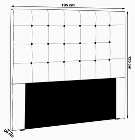 Cabeceira Decorativa King Size 1,95M Tropea Linho Areia G63 - Gran Belo