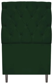 Cabeceira Estofada Liverpool 90 cm Solteiro Suede Verde - ADJ Decor