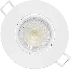 Plafon Led Embutir Redondo Branco 6,2W Luz Branca