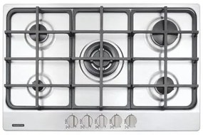 Cooktop a Gás Tramontina New Penta 5GX Tri 75 HE Safestop em Aço Inox e Trempes em Ferro Fundido 5 Queimadores