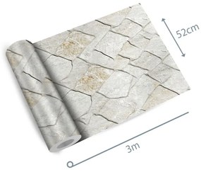 Papel de parede adesivo pedra branca manchada