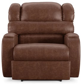 Poltrona do Papai Sala de Cinema Reclinável Kylie Power Elétrica Massagem USB PU Marrom Brilho G23