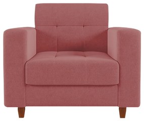 Poltrona Arezzo Linho Whisky Rose A106 Pés Chanfrado Castanho - D'Rossi