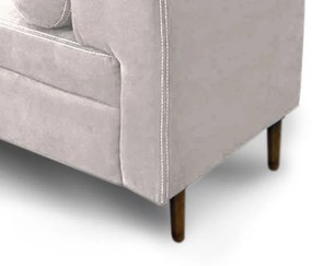 Recamier Casal Queen 160cm Turim Veludo Cristal Bege - Simbal - Bege