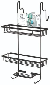 Suporte Porta Shampoo e Condicionador para Box - Preto