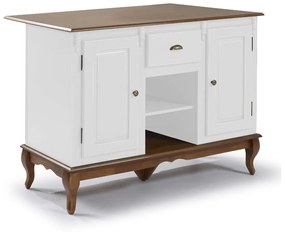 Mesa Ilha Hannover 2 Portas e 1 Gaveta Linz Móveis