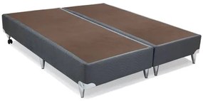 Base de Cama Box Camurca Cinza Super King 193 cm (LARG) Baixa - 42865 Sun House
